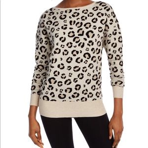 Stunning Maison Jules Leopard Print Sweater Sz S